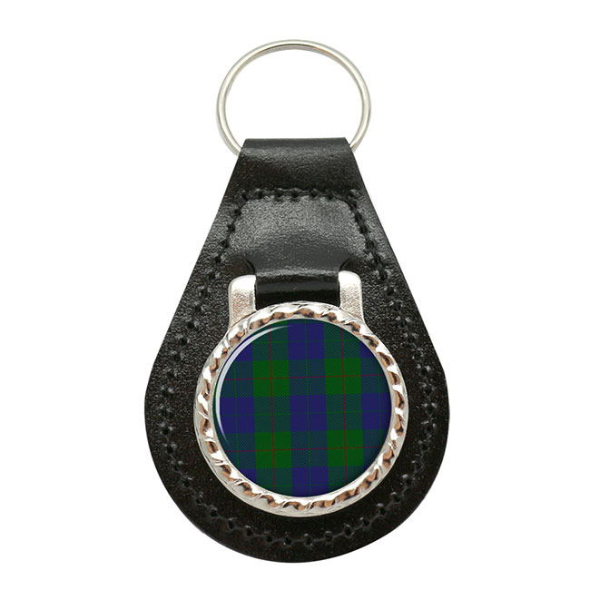 Barclay Scottish Tartan Leather Key Fob