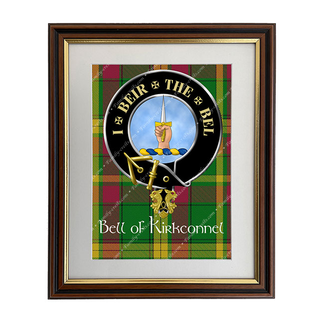 Bell of Kirkconnel Scottish Clan Crest Framed Print