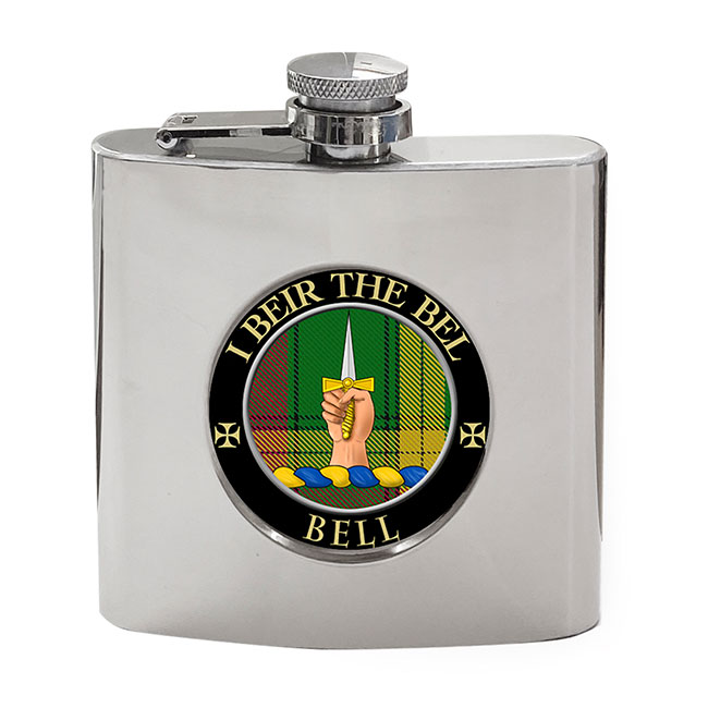 Bell of Kirkconnel Scottish Clan Crest Hip Flask