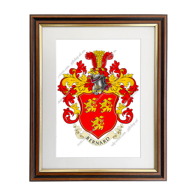 Bernard (France) Coat of Arms Framed Print