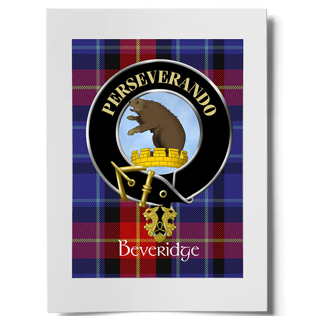 Beveridge Scottish Clan Crest Ready to Frame Print