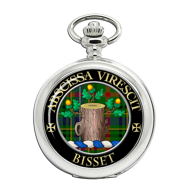 Bisset Scottish Clan Crest Pocket Watch Family Crests