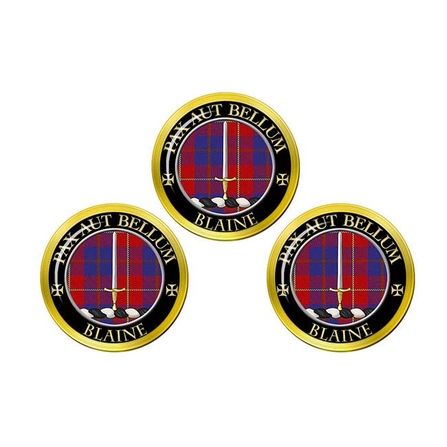 Blaine Scottish Clan Crest Golf Ball Markers