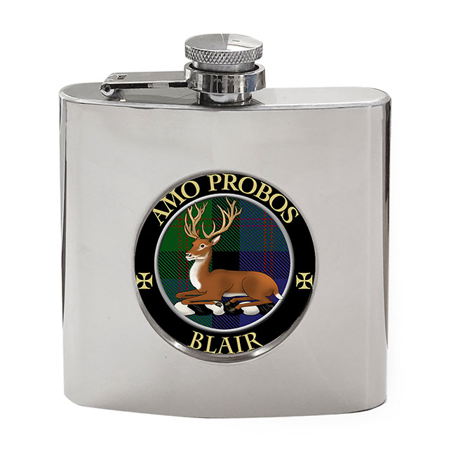 Blair Scottish Clan Crest Hip Flask