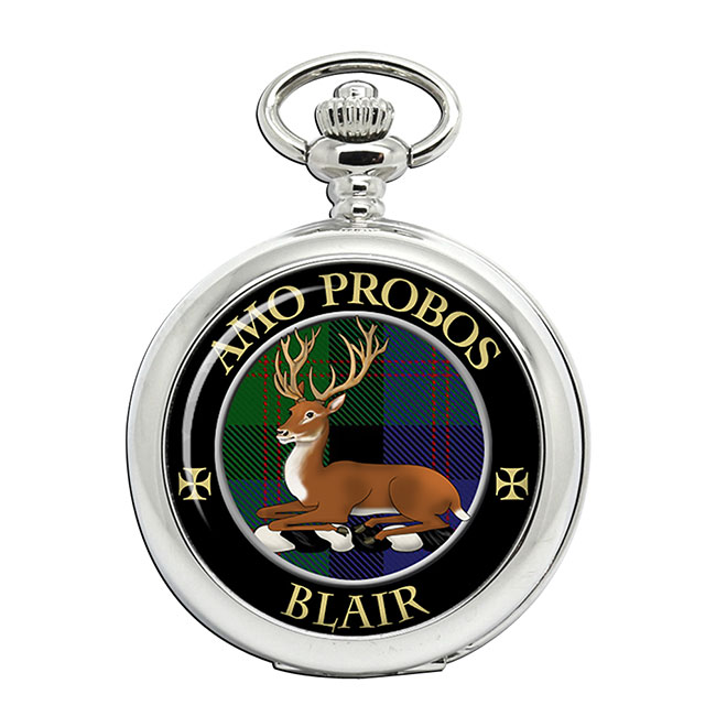 Blair Scottish Clan Crest Pocket Watch