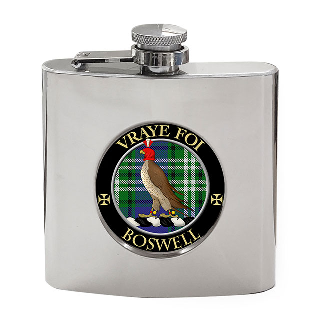 Boswell Scottish Clan Crest Hip Flask