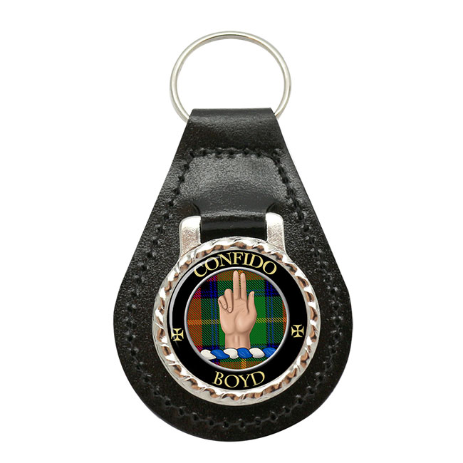 Boyd Scottish Clan Crest Leather Key Fob