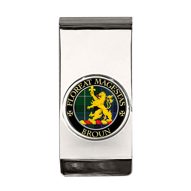 Broun Scottish Clan Crest Money Clip