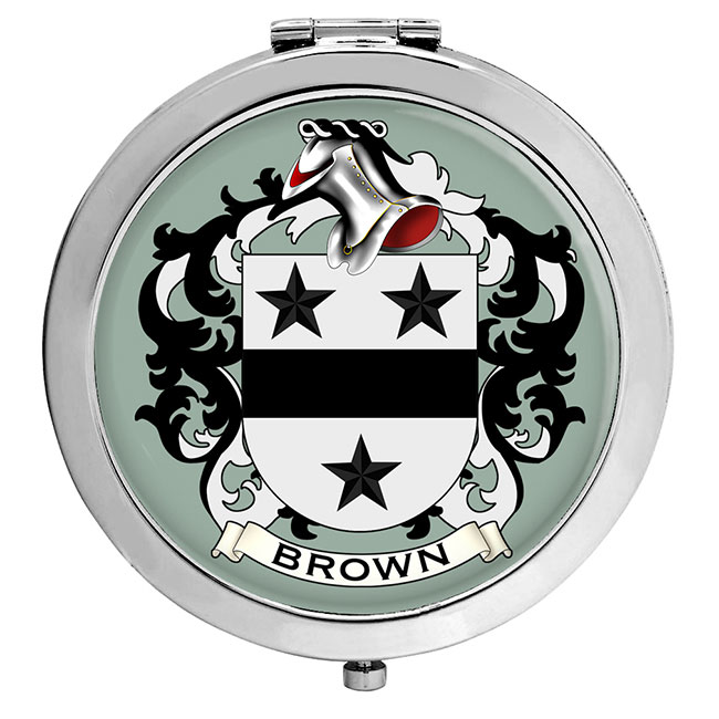 Brown (England) Coat of Arms Compact Mirror