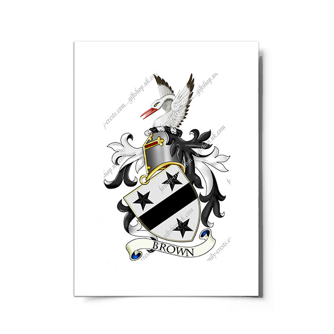 Brown (England) Coat of Arms Print