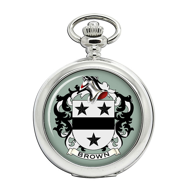 Brown (England) Coat of Arms Pocket Watch