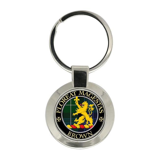Brown Scottish Clan Crest Key Ring