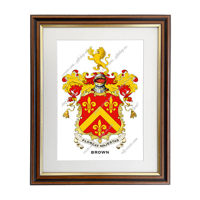Brown (Scotland) Coat of Arms Framed Print