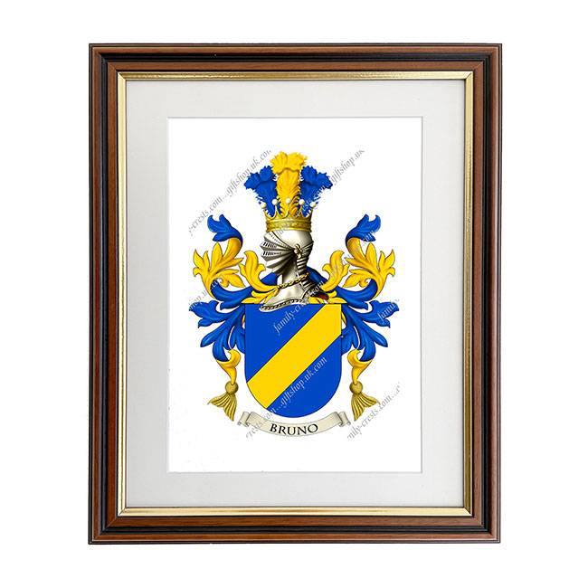 Bruno (Italy) Coat of Arms Framed Print