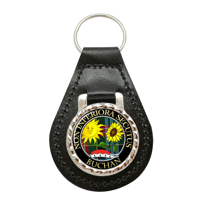 Buchan Scottish Clan Crest Leather Key Fob