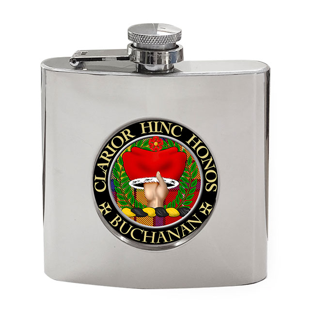 Buchanan Scottish Clan Crest Hip Flask