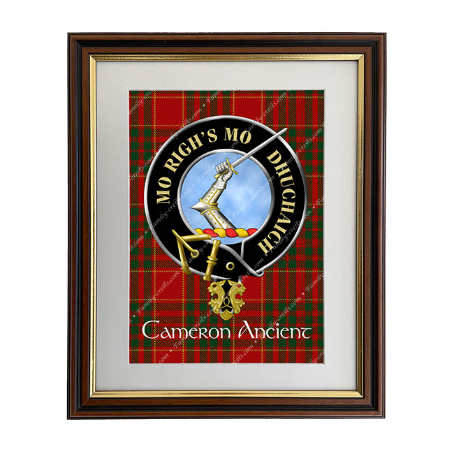 Cameron Ancient Scottish Clan Crest Framed Print