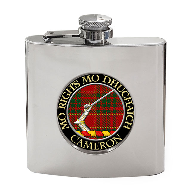 Cameron Ancient Scottish Clan Crest Hip Flask