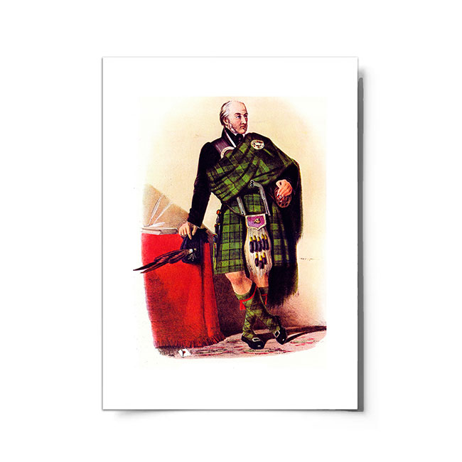 Campbell of Breadalbane Scottish Clansman Ready to Frame Print
