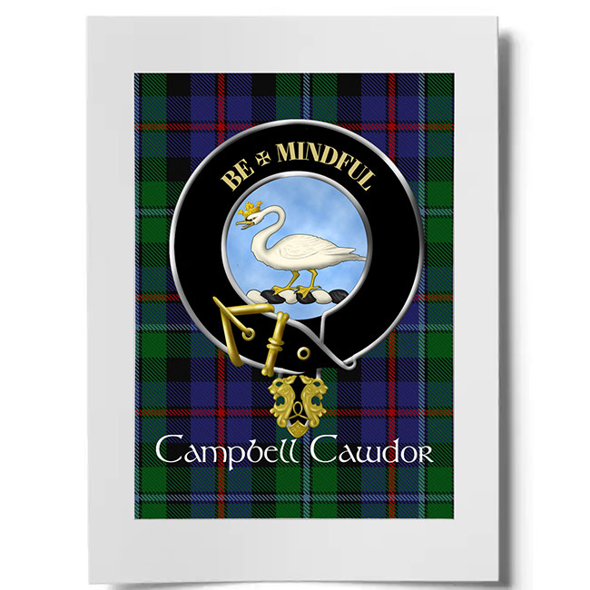Campbell of Cawdor Scottish Clan Crest Ready to Frame Print