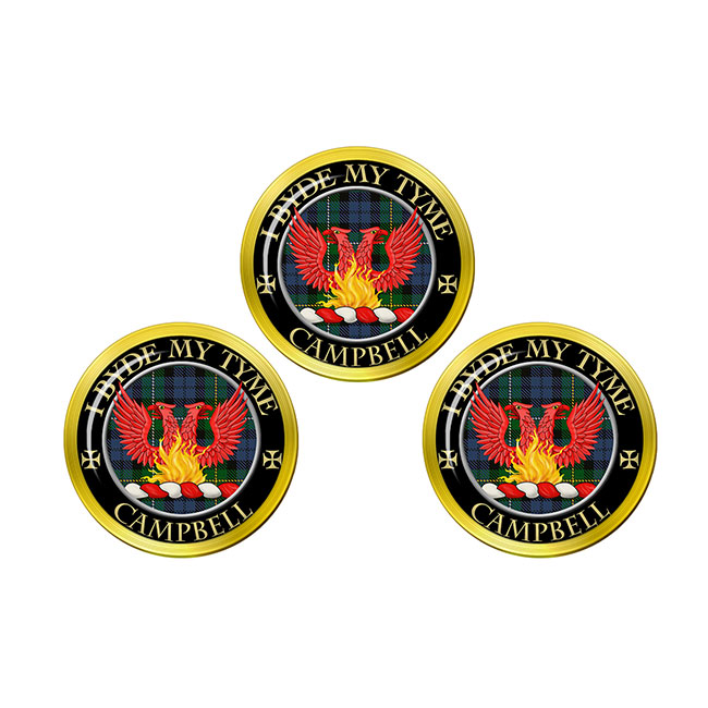 Campbell of Loudoun Scottish Clan Crest Golf Ball Markers