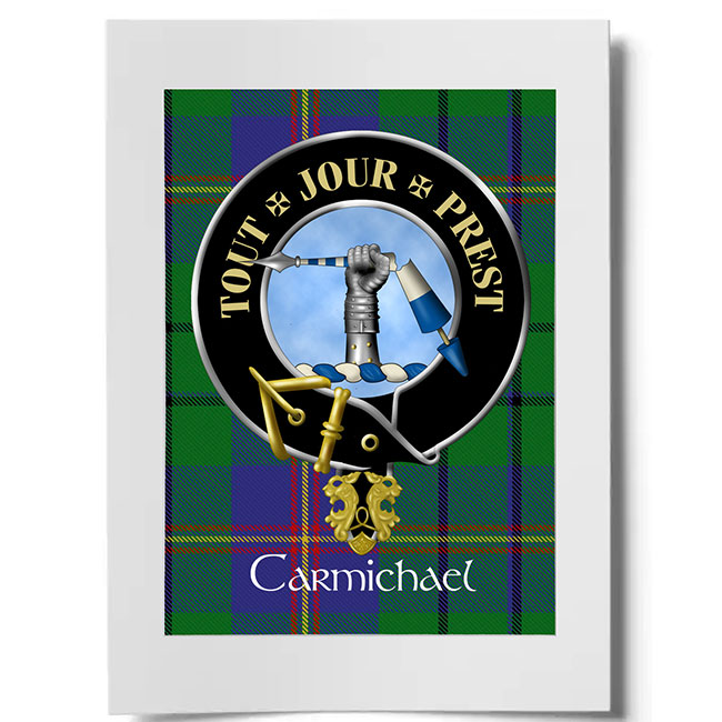 Carmichael Scottish Clan Crest Ready to Frame Print