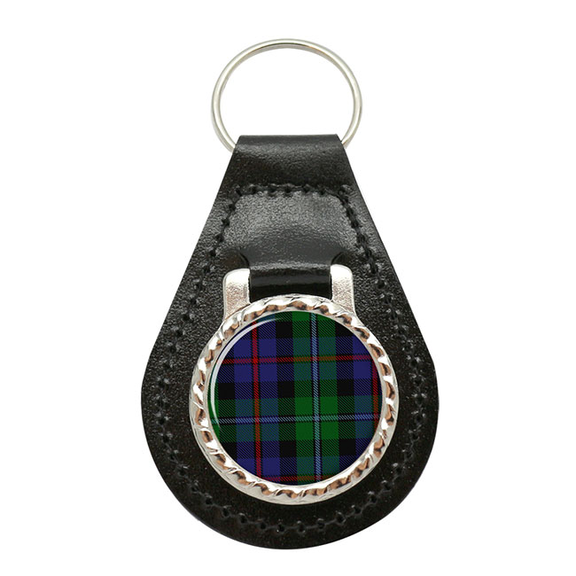 Campbell of Cawdor Scottish Tartan Leather Key Fob