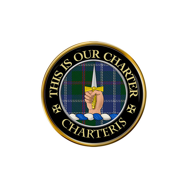 Charteris Scottish Clan Crest Pin Badge