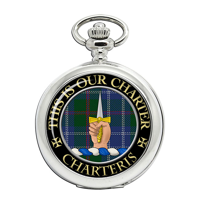Charteris Scottish Clan Crest Pocket Watch Family Crests