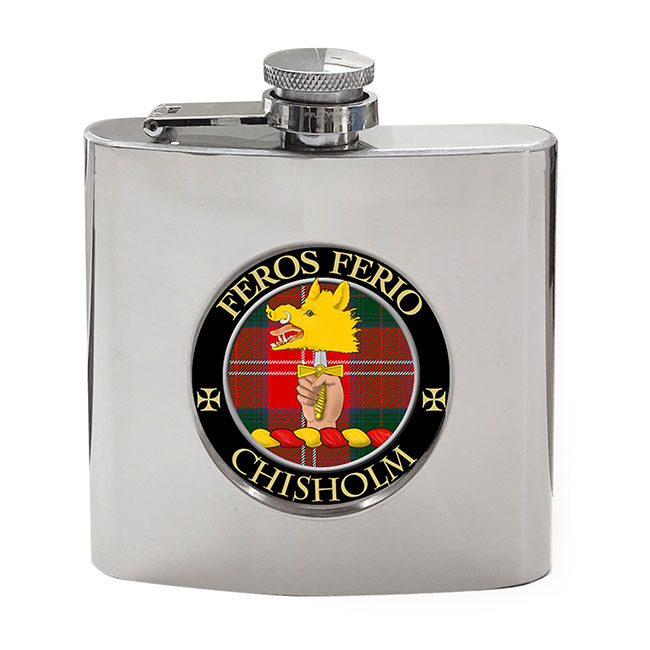 Chisholm Scottish Clan Crest Hip Flask