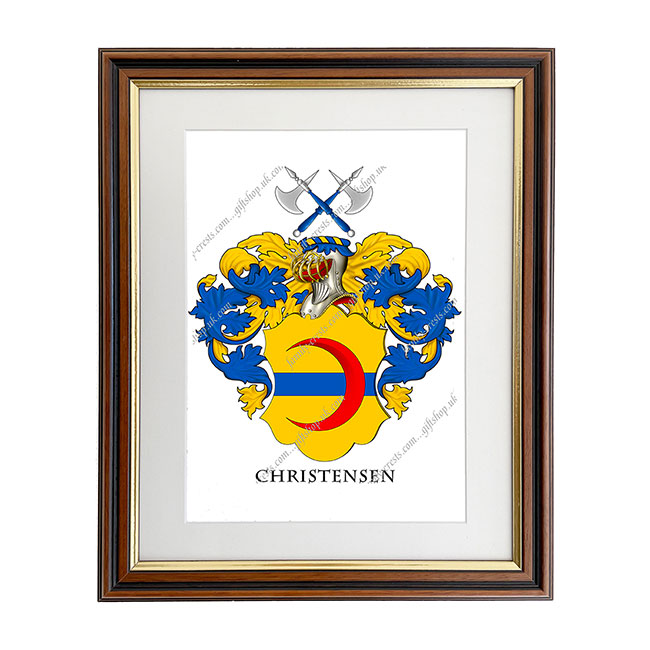 Christensen (Denmark) Coat of Arms Framed Print