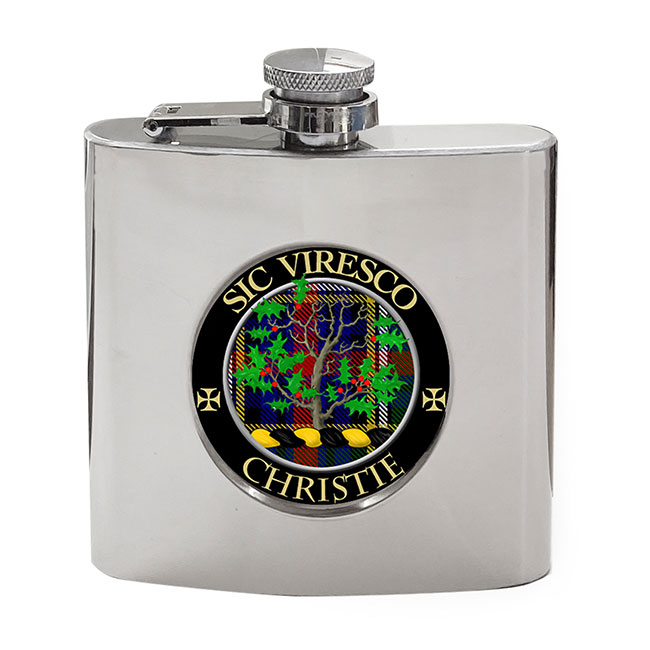 Christie Scottish Clan Crest Hip Flask