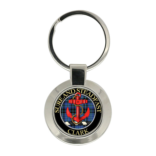 Clark (anchor crest) Scottish Clan Crest Key Ring