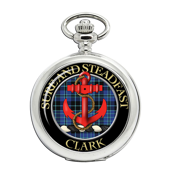 Clark (anchor crest) Scottish Clan Crest Pocket Watch