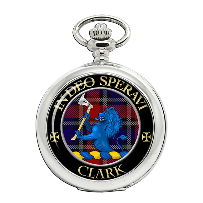 Clark (lion crest) Scottish Clan Crest Pocket Watch