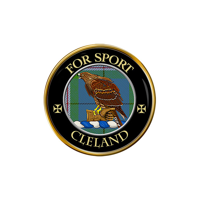 Cleland Scottish Clan Crest Pin Badge Family Crests