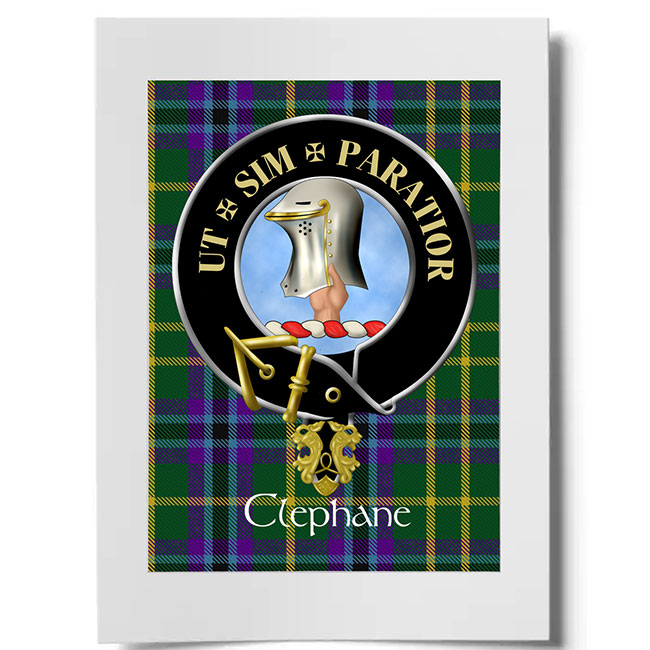 Clephane Scottish Clan Crest Ready to Frame Print