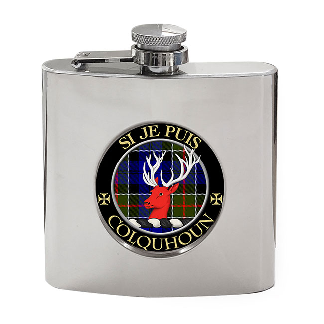 Colquhoun Scottish Clan Crest Hip Flask