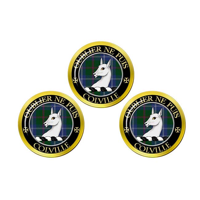 Colville Scottish Clan Crest Golf Ball Markers