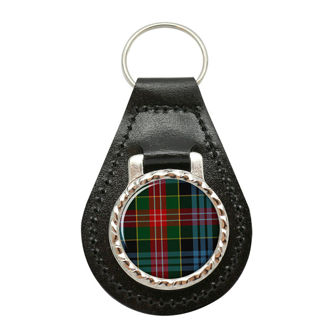 Comyn Scottish Tartan Leather Key Fob