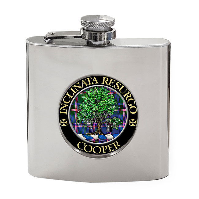 Cooper Scottish Clan Crest Hip Flask