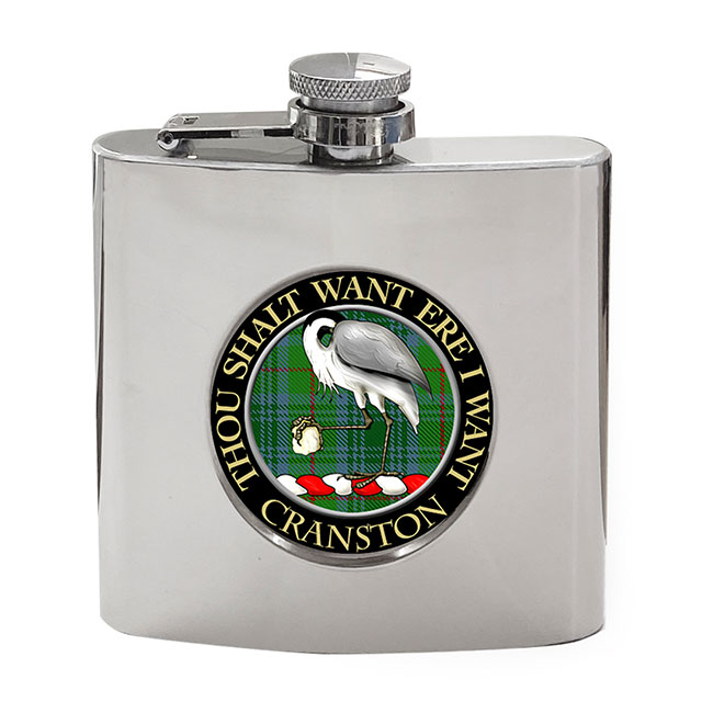 Cranston Scottish Clan Crest Hip Flask