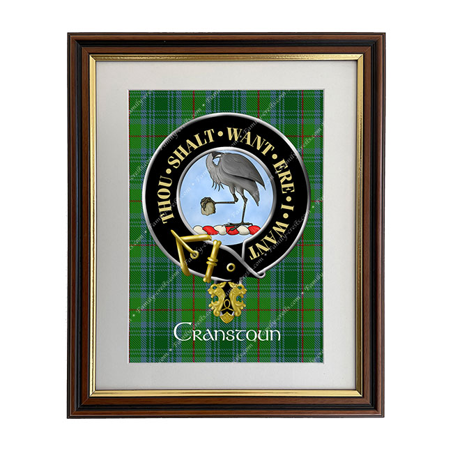 Cranstoun Scottish Clan Crest Framed Print