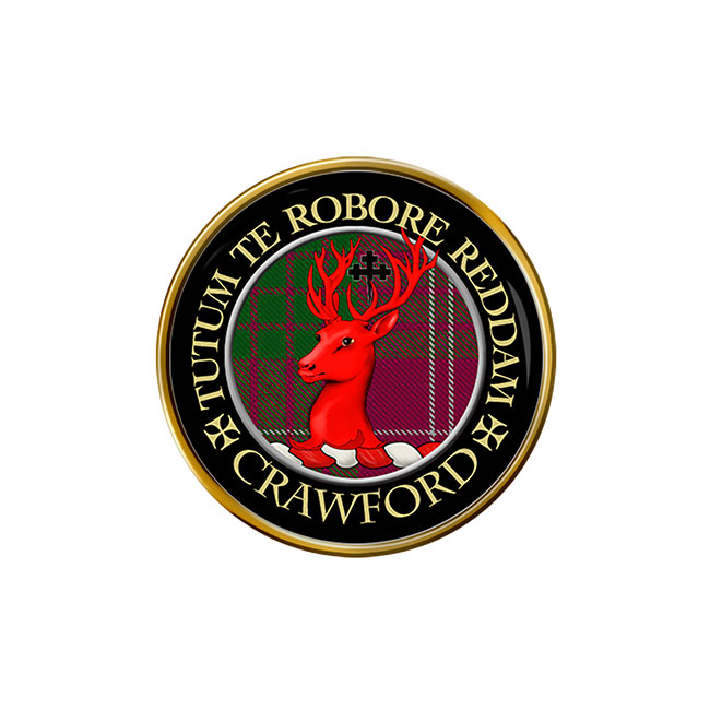 Crawford Scottish Clan Crest Pin Badge