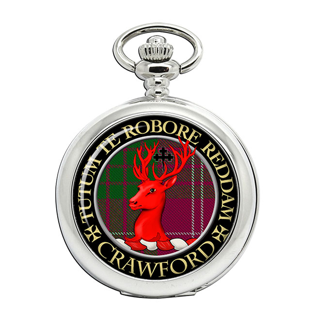 Crawford Scottish Clan Crest Pocket Watch