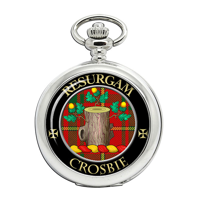 Crosbie Scottish Clan Crest Pocket Watch