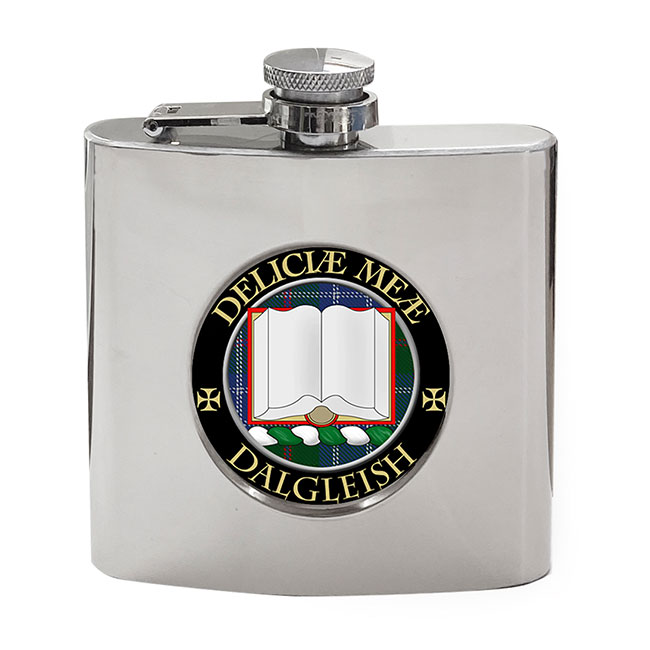 Dalgleish Scottish Clan Crest Hip Flask