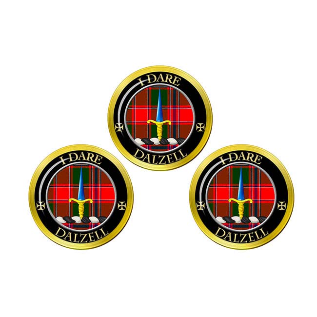 Dalzell Scottish Clan Crest Golf Ball Markers