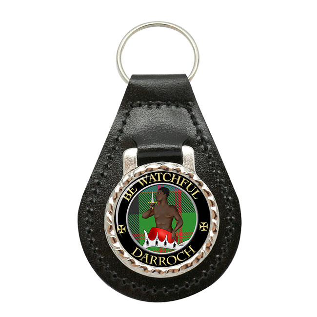 Darroch Scottish Clan Crest Leather Key Fob