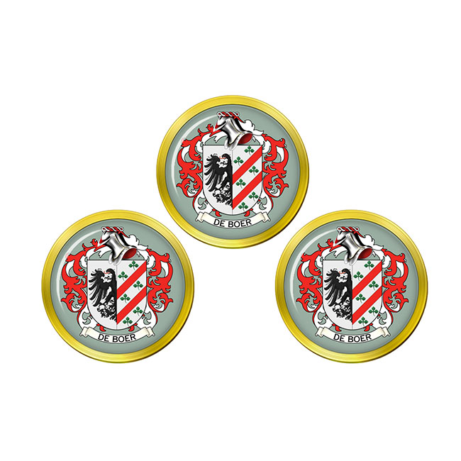 de Boer (Netherlands) Coat of Arms Golf Ball Markers
